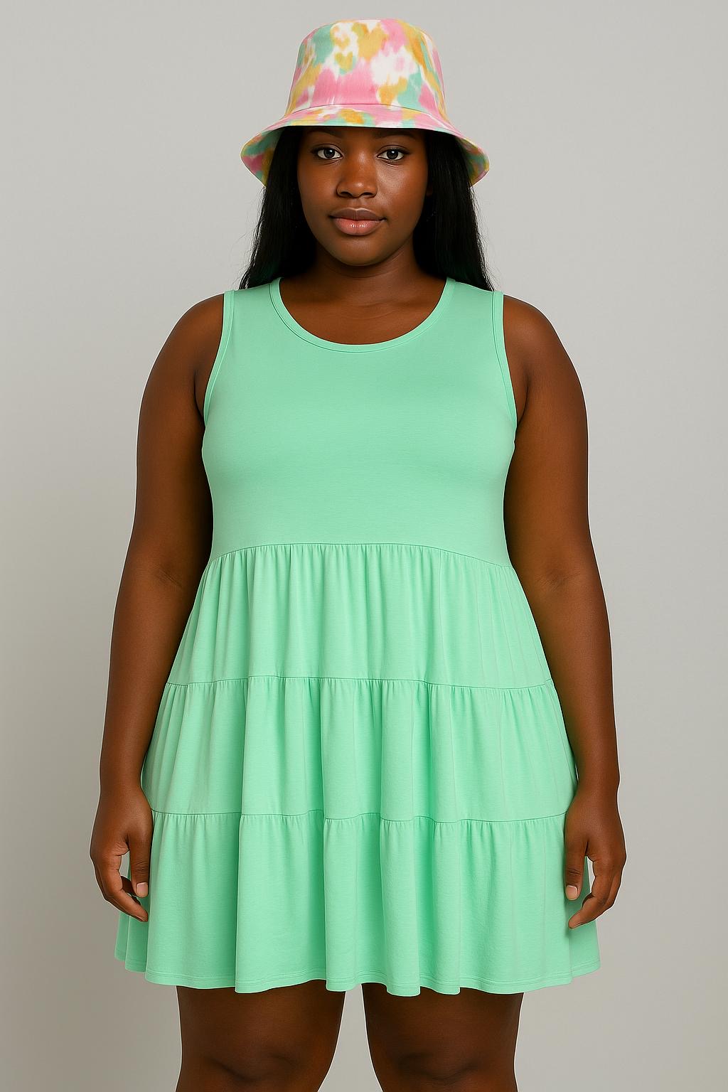 Minty Breeze Tiered Dress Set