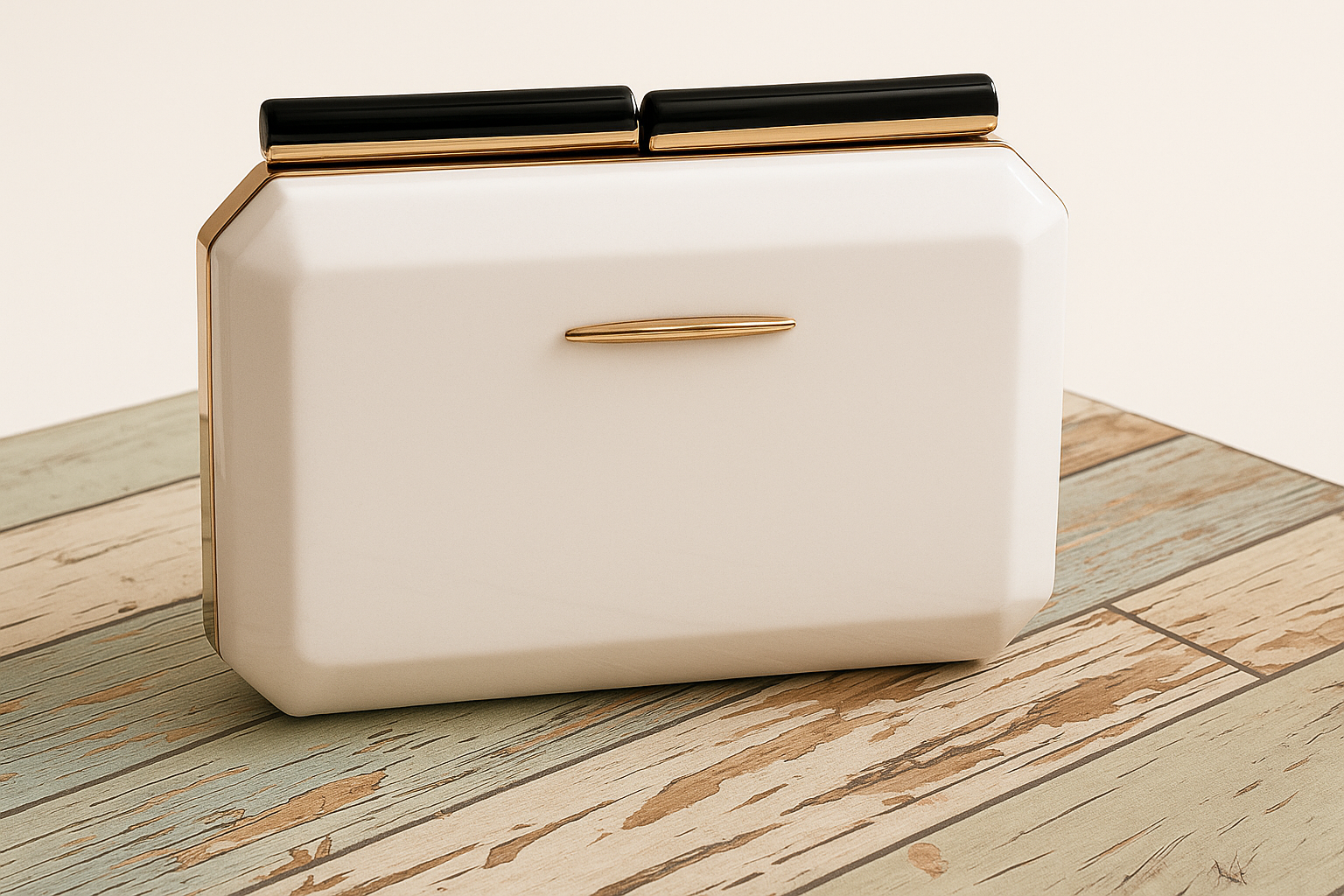 Porcelain Shine Clutch