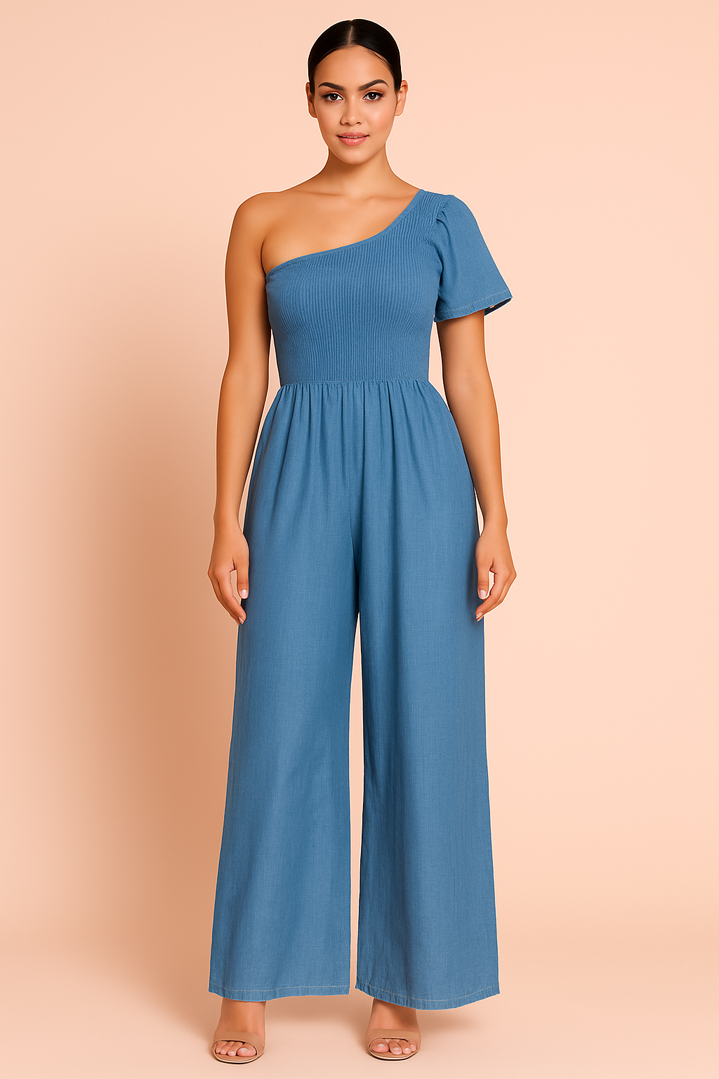 Jean Off The Shoulder Romper