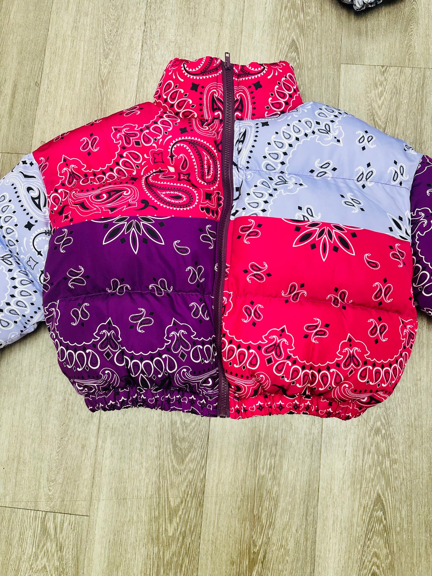 Puffer Jacket (Purple & Blue)