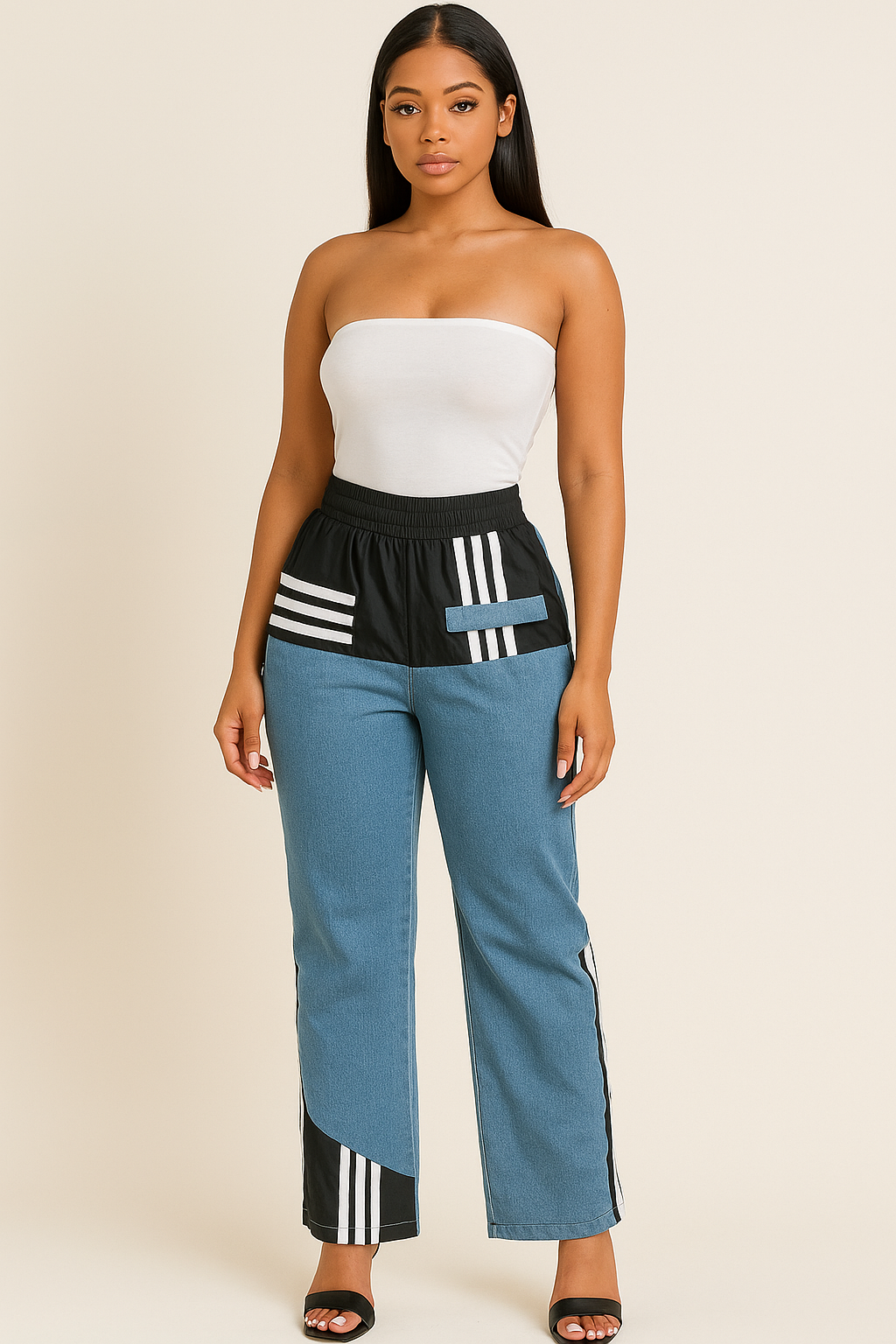 Track ‘N Denim Pants