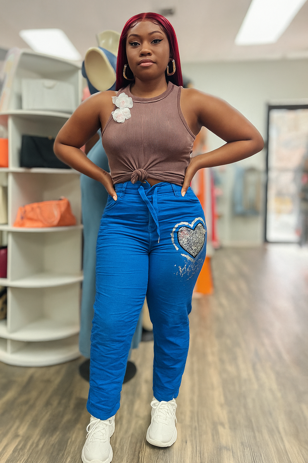 Cute Blue Artistic Pants