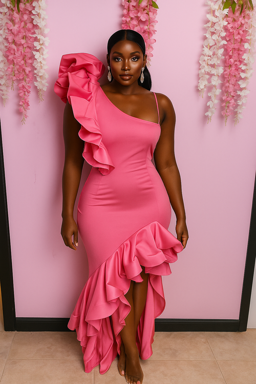 Pink Ruffle Dress